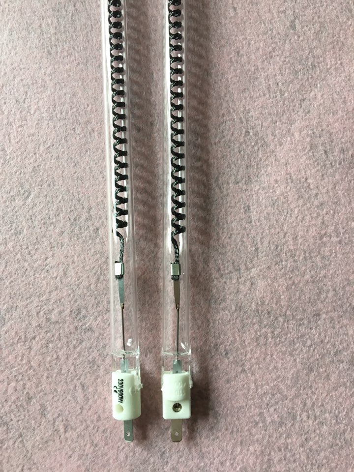 Carbon fiber heat lamp for format printing machine