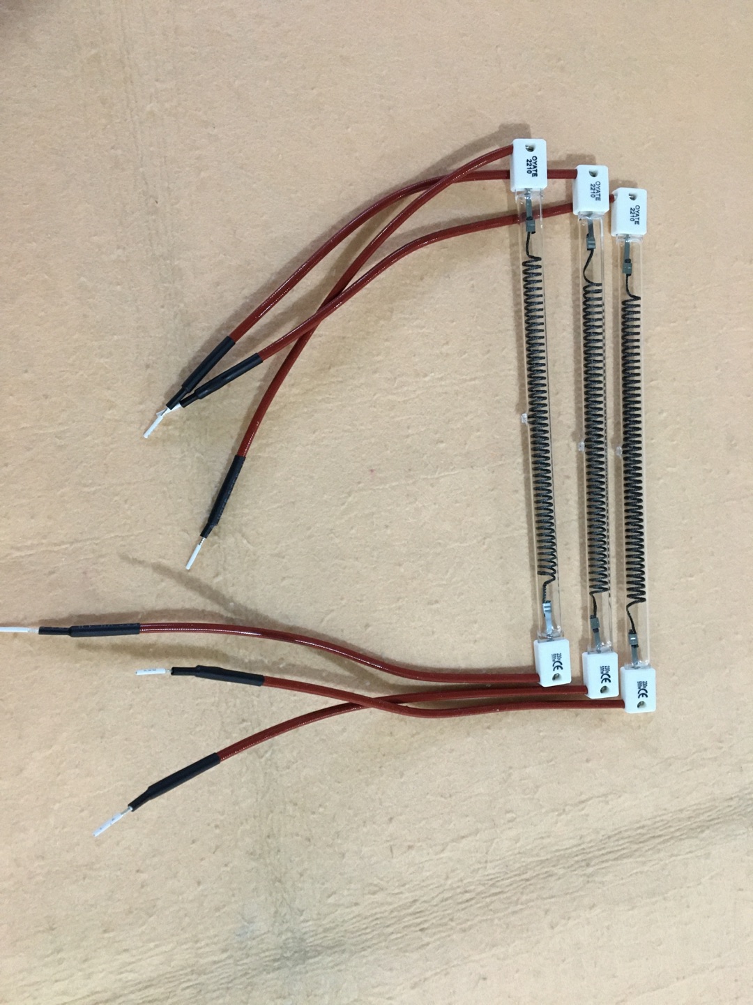Lámpara de calor de fibra de carbono infrarroja lejana 500 mm 700 W lámpara de calefacción infrarroja de carbono