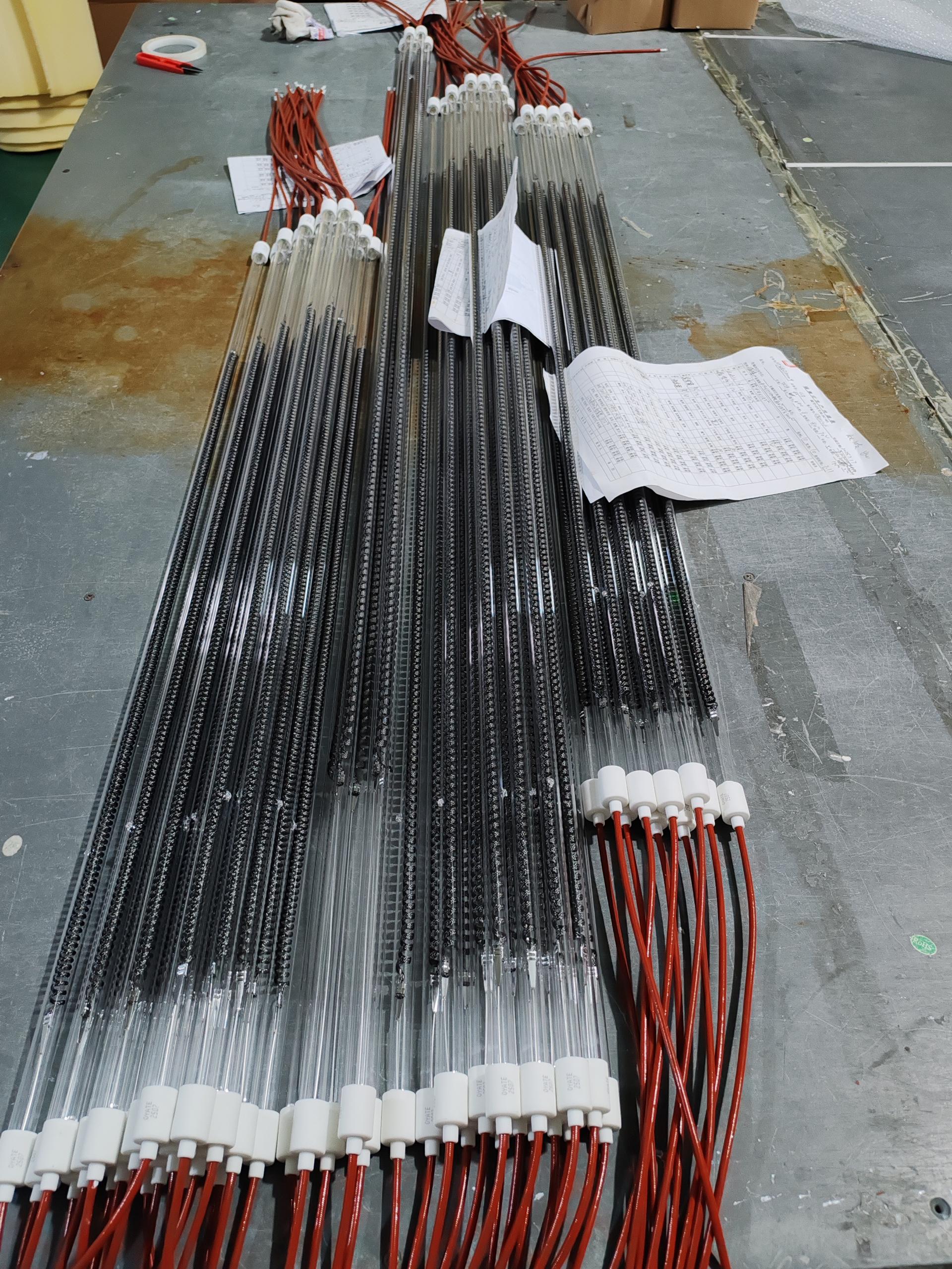 240mm 1100w carbon fiber heat lamp oven