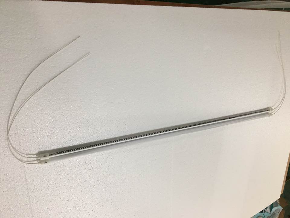 black carbon fiber heat lamp for barbecue
