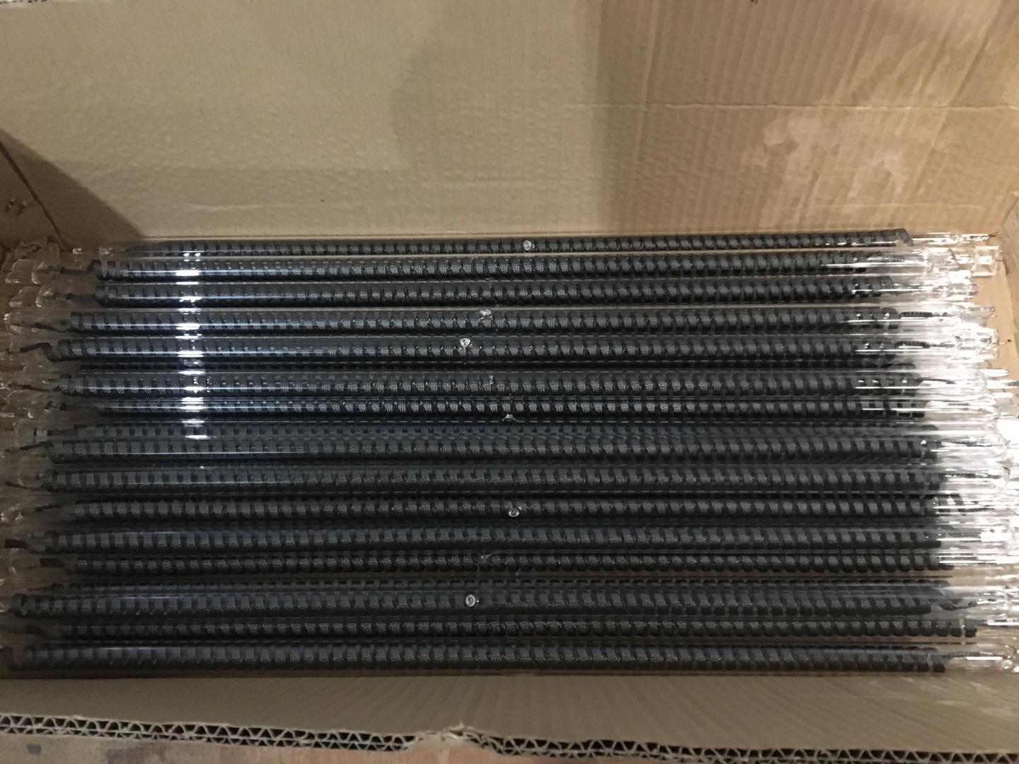 tubos de vidrio para lámparas de fibra de carbono